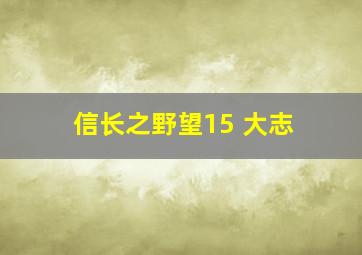 信长之野望15 大志